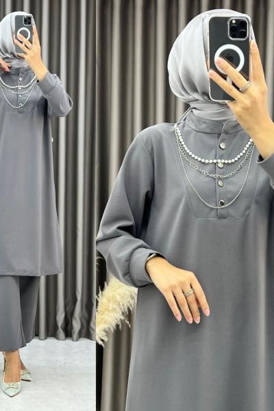 Elene Takım Gri Gri