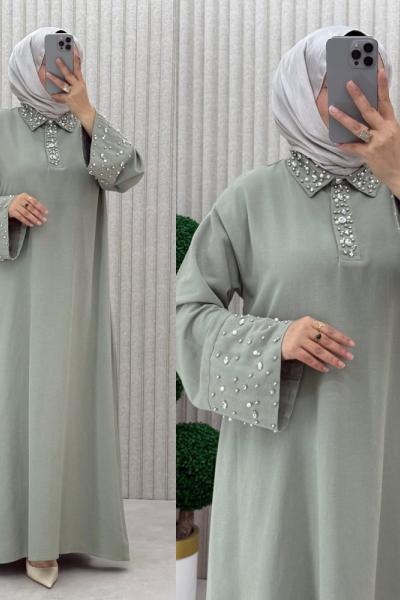 Estelya Elbise Mint Yeşili