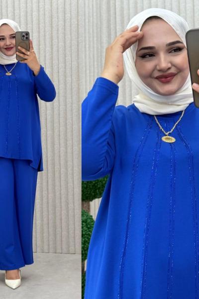 Feriha Takım Saks Mavisi