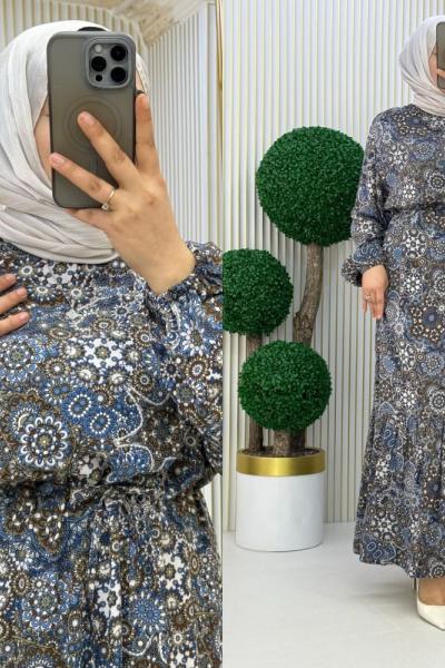 Feryal Elbise Turkuaz