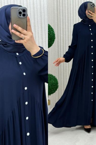 Figen Elbise Lacivert