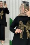 Fiyonk Pantolonlu Takım Siyah