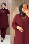 Freya Pantolonlu takım Bordo