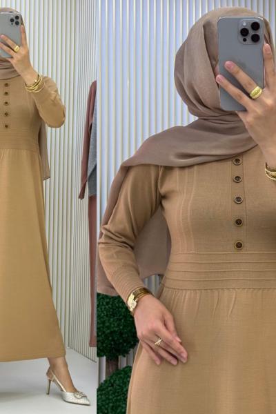 Gizem Elbise Sütlü Kahve