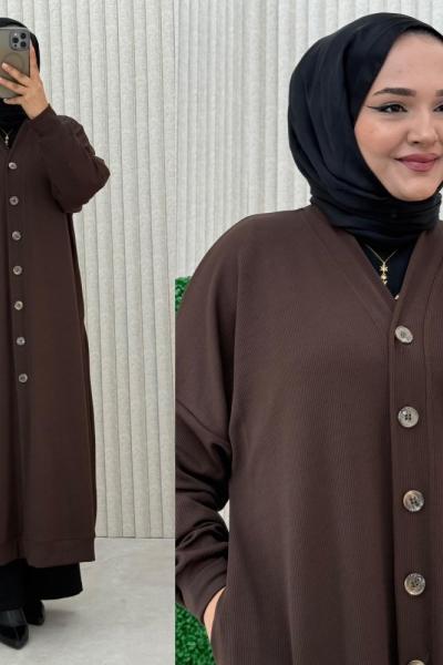 Gufi Hırka Kahverengi