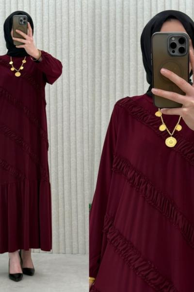 Gülay Elbise Bordo