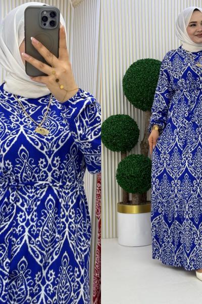 Gülfem Elbise Saks Mavisi