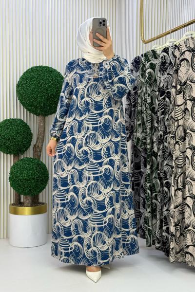 Gülgün Elbise  İndigo