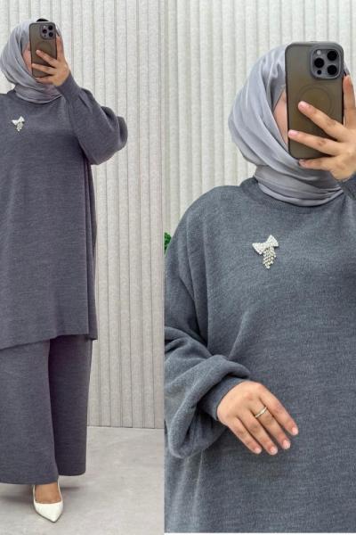 Gülsenem Büyükbeden Takım Gri