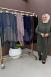 Gündüz Pantolonlu Takım Gül
