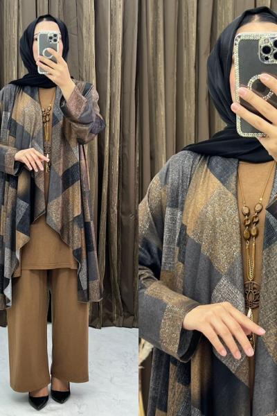 Habibu 3 Lü Takım Hardal Sarısı