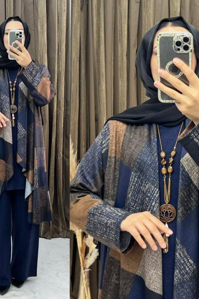 Habibu 3 Lü Takım Lacivert