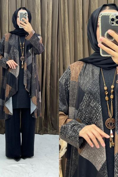 Habibu 3 Lü Takım Siyah