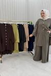 Harem Pantolonlu Takım  Taş Rengi
