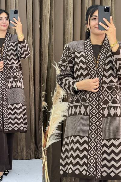 Hediye  3 Lü Triko Takım Kahverengi