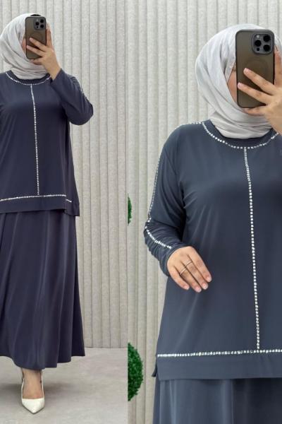 Hilal Etekli Takım Gri