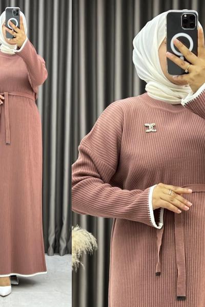 Hünkar Triko Elbise Gül Gül