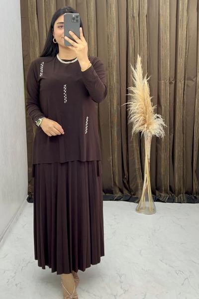 İnci Takım  Kahverengi