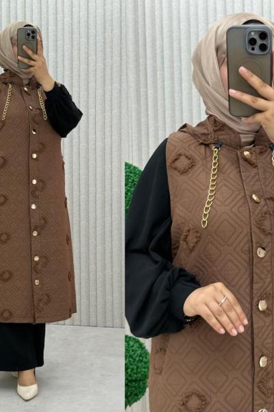 İncir Yelek Kahverengi