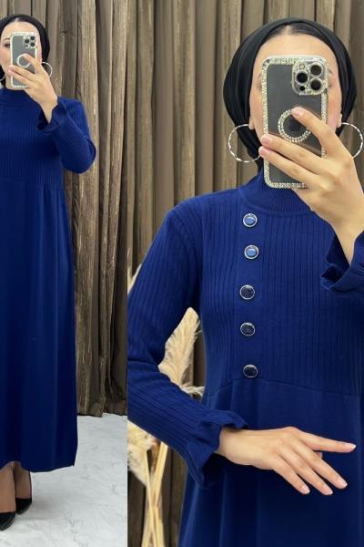 Jüpiter Triko Elbise Lacivert