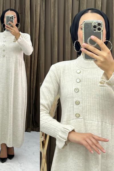 Jüpiter Triko Elbise Taş Rengi