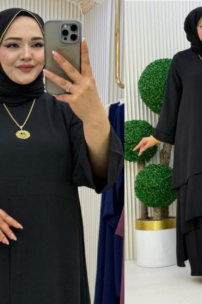 Kübra 3 lü Takım Siyah