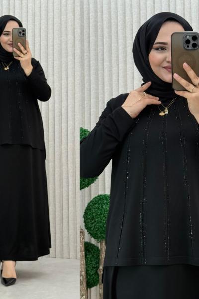 Kübra Etekli Takım Siyah