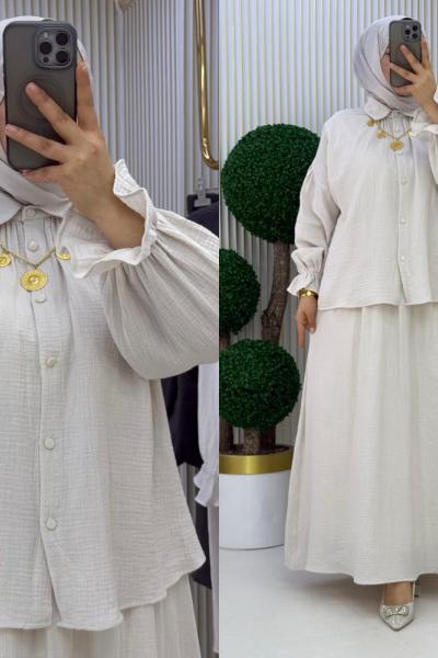 Kumru Etekli Takım Taş Rengi