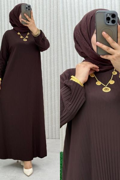 Leydi Elbise Koyu Kahverengi