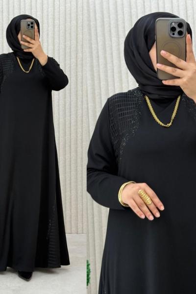 Leylim Elbise Siyah-kare