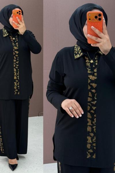 Lome Pantolonlu Takım Siyah