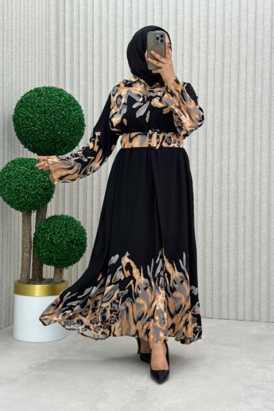 Mango Elbise Ferace Siyah