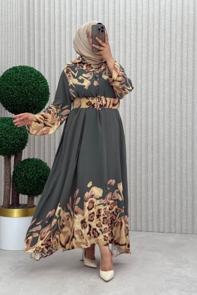 Mango Elbise Ferace Haki