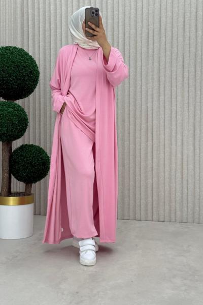 Manolya 3 Lü Takım Pembe