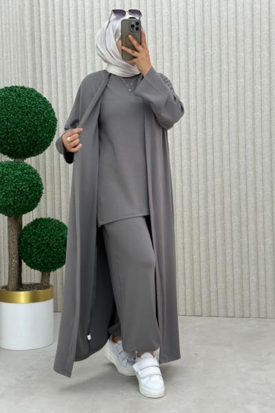 Manolya 3 Lü Takım Antrasit