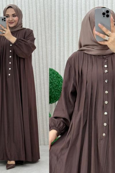 MEDİNE ELBİSE  Kahverengi