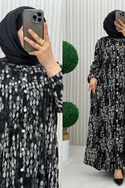 Mehpare Elbise Siyah Beyaz