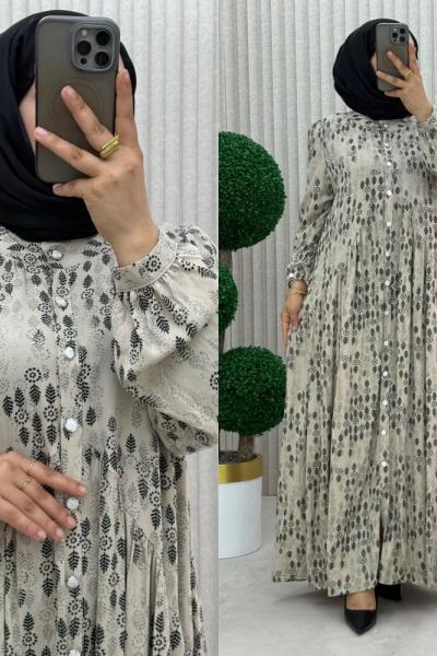 Mehpare Elbise Taş Rengi