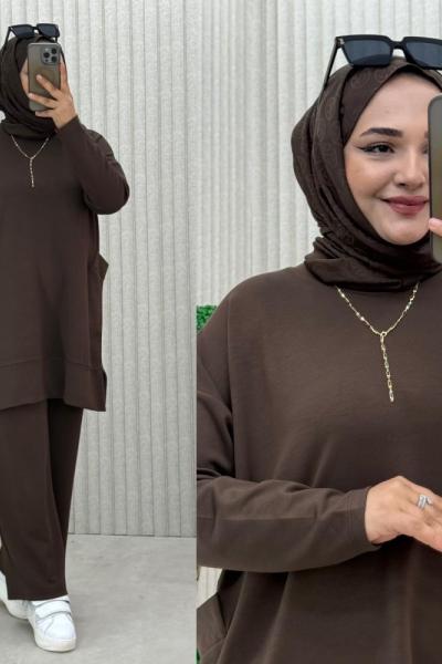 Mevra Takım Kahverengi