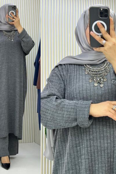 Mısra Büyükbeden Takım Antrasit