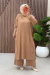 Mısra Pantolonlu Takım Sütlü Kahve