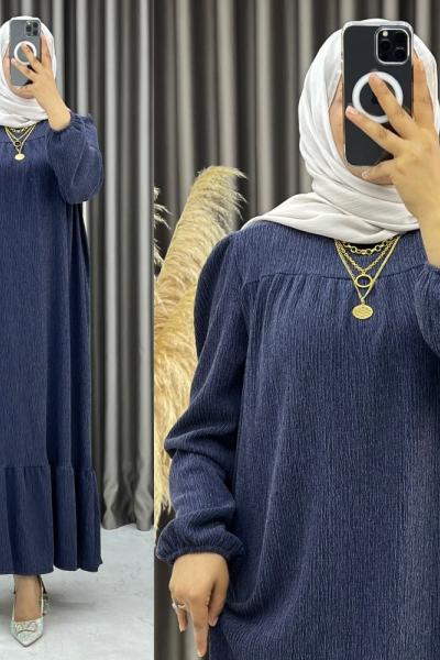 Müjgan Elbise Lacivert  Lacivert