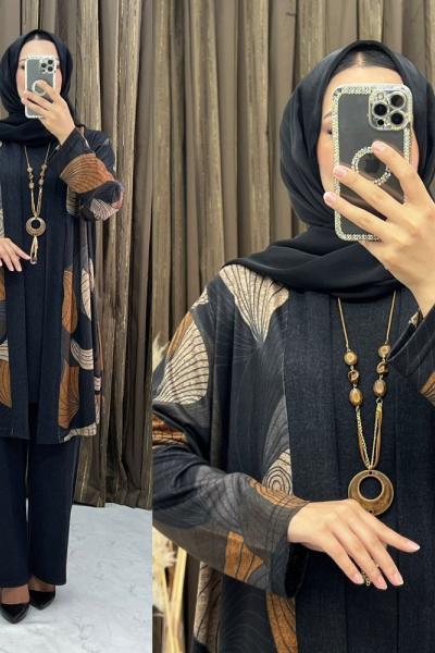 Nejla  3 Lü Takım Siyah