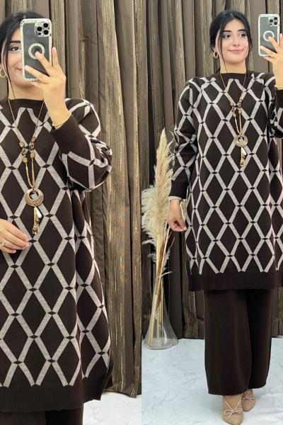 Nil Triko Takım Kahverengi