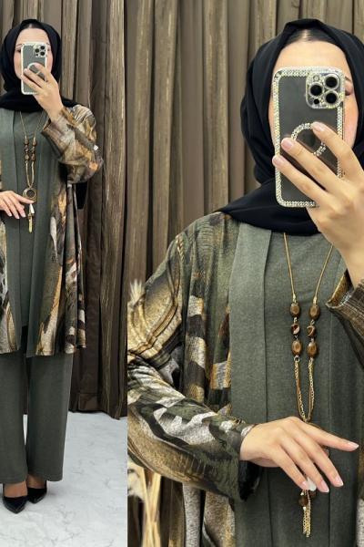 Nurşah  3 Lü Takım  Haki