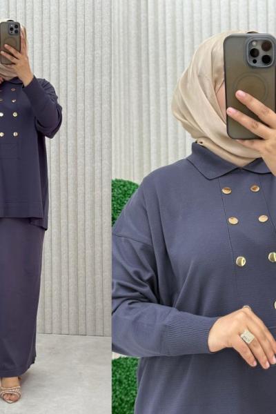 Nüyans Etekli Takım Antrasit