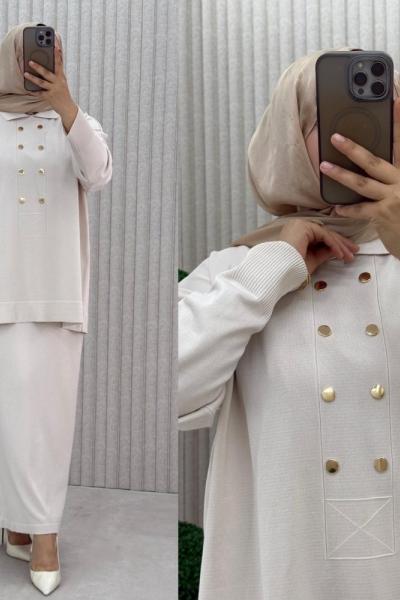 Nüyans Etekli Takım Taş Rengi