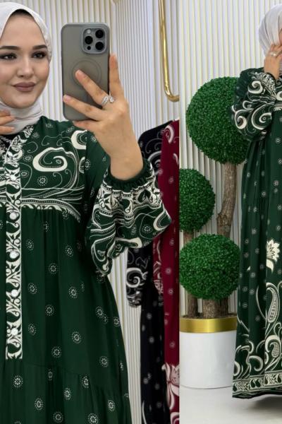 Okka Elbise Zümrüt