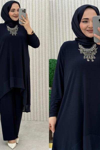 Özce Pantolonlu Takım Lacivert