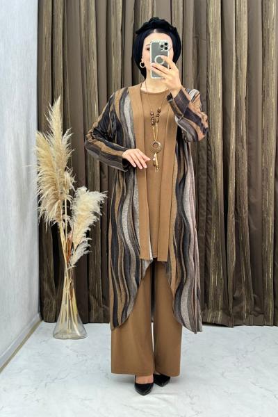 Parıltı 3 Lü Takım Hardal Sarısı